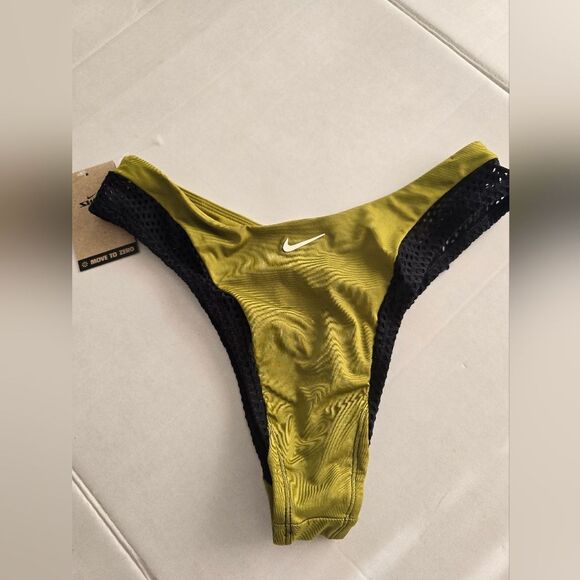 Nike Women's Explore Cheeky Sling Bikini Bottom In Moss Size Large - Picture 3 of 11